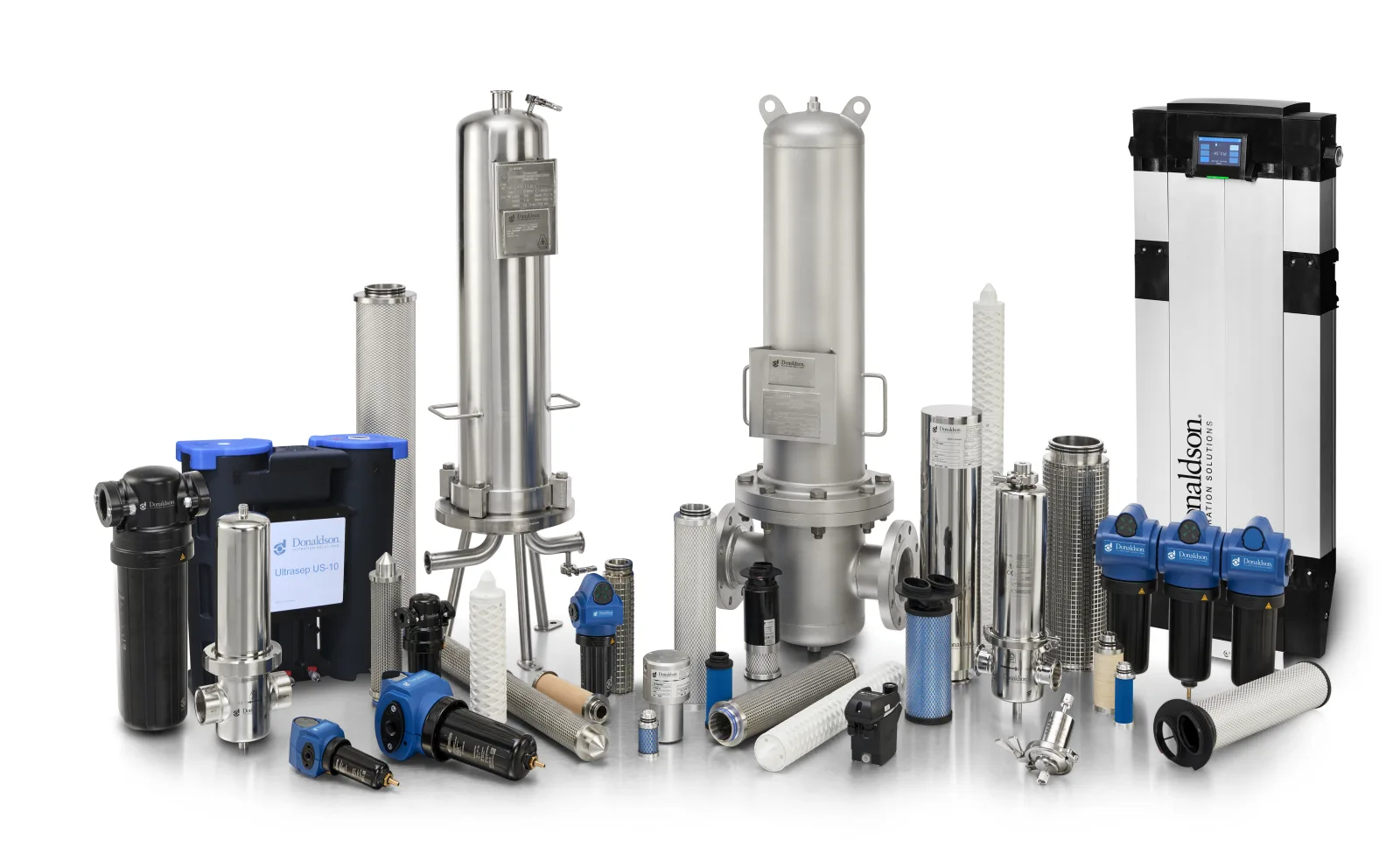 Donaldson compressed-air filter housings and elements